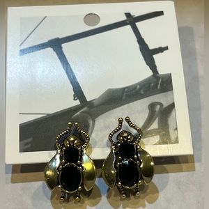 🪲NWT! ANTHROPOLOGIE Beetle Earrings